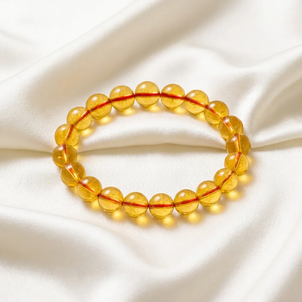 Dhanu (Sagittarius) Rashi Bracelet – Citrine Crystal Beads for Positivity, Luck & Success